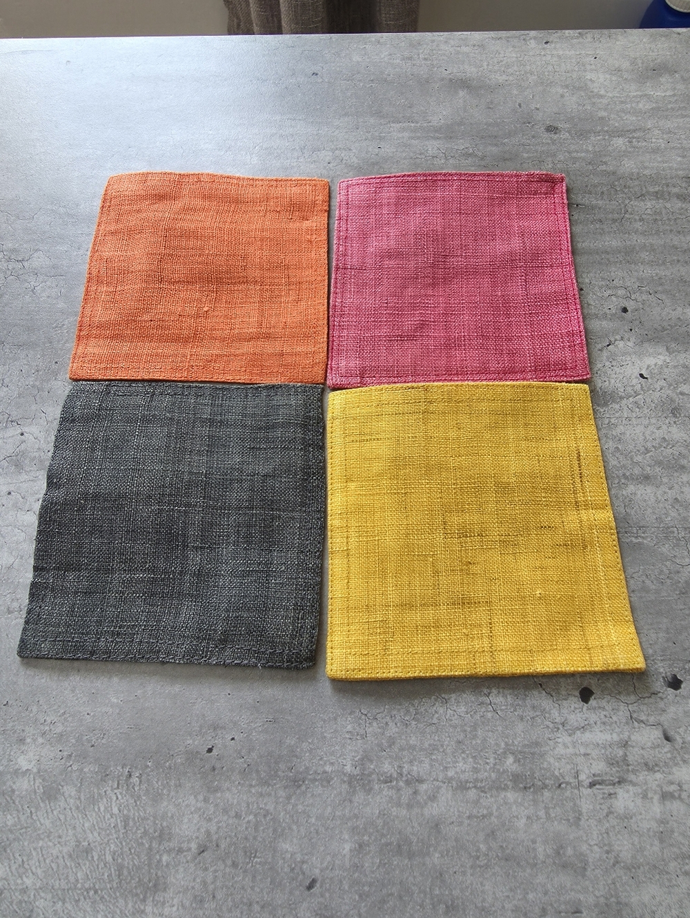 Linen Coasters Lovely Colours